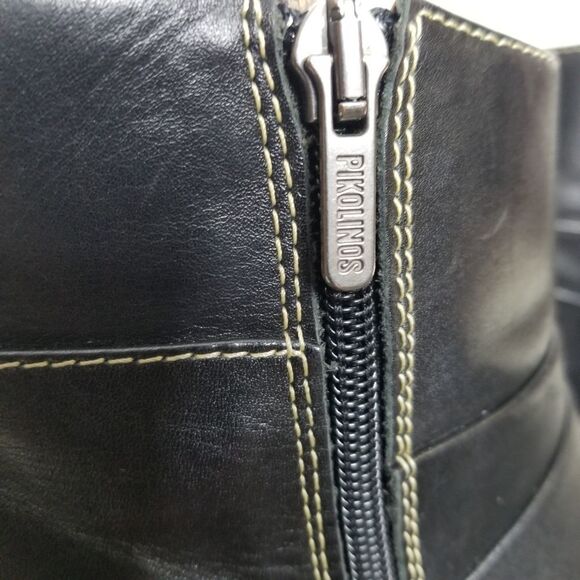 Pikolinos Black Leather Ankle Boots - Picture 6 of 15